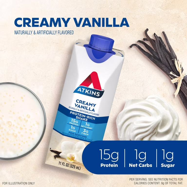 Atkins RTD Protein Shake Creamy Vanilla 325ml