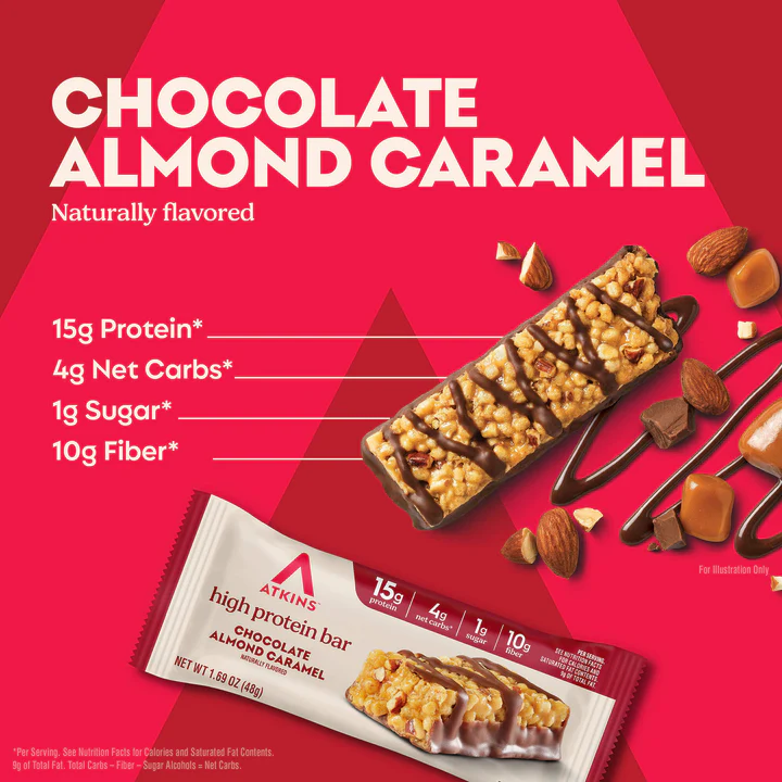 Atkins Protein Meal Bar Chocolate Almond Caramel 5's