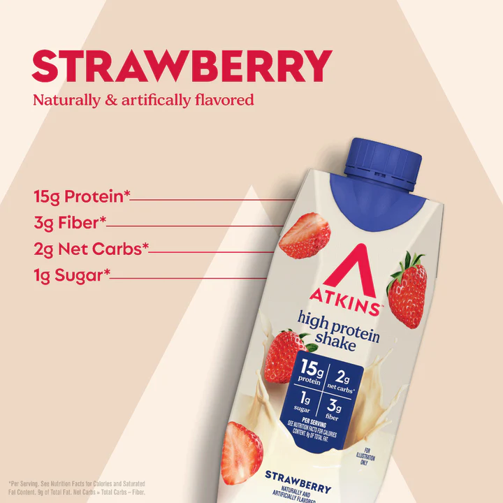 Atkins Ready To Drink Strawberry Shake 330 ml