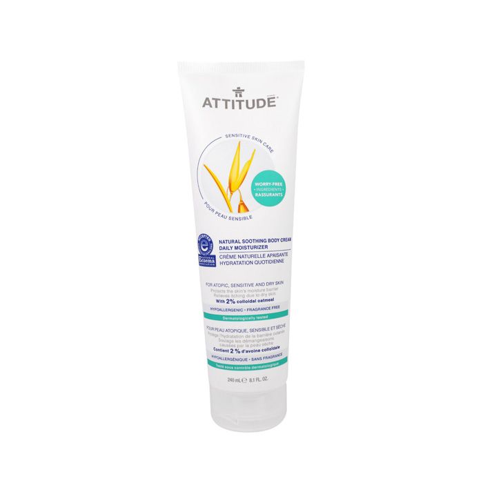 Attitude Sensitive Soothing Body Cream Daily Moisturizer 240 ml