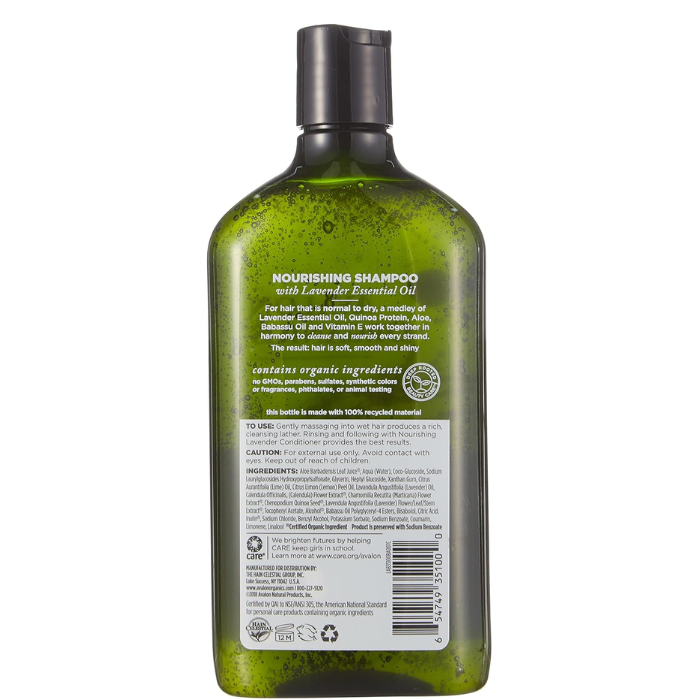 Avalon Organic Lavender Shampoo Nourishing 11 Oz