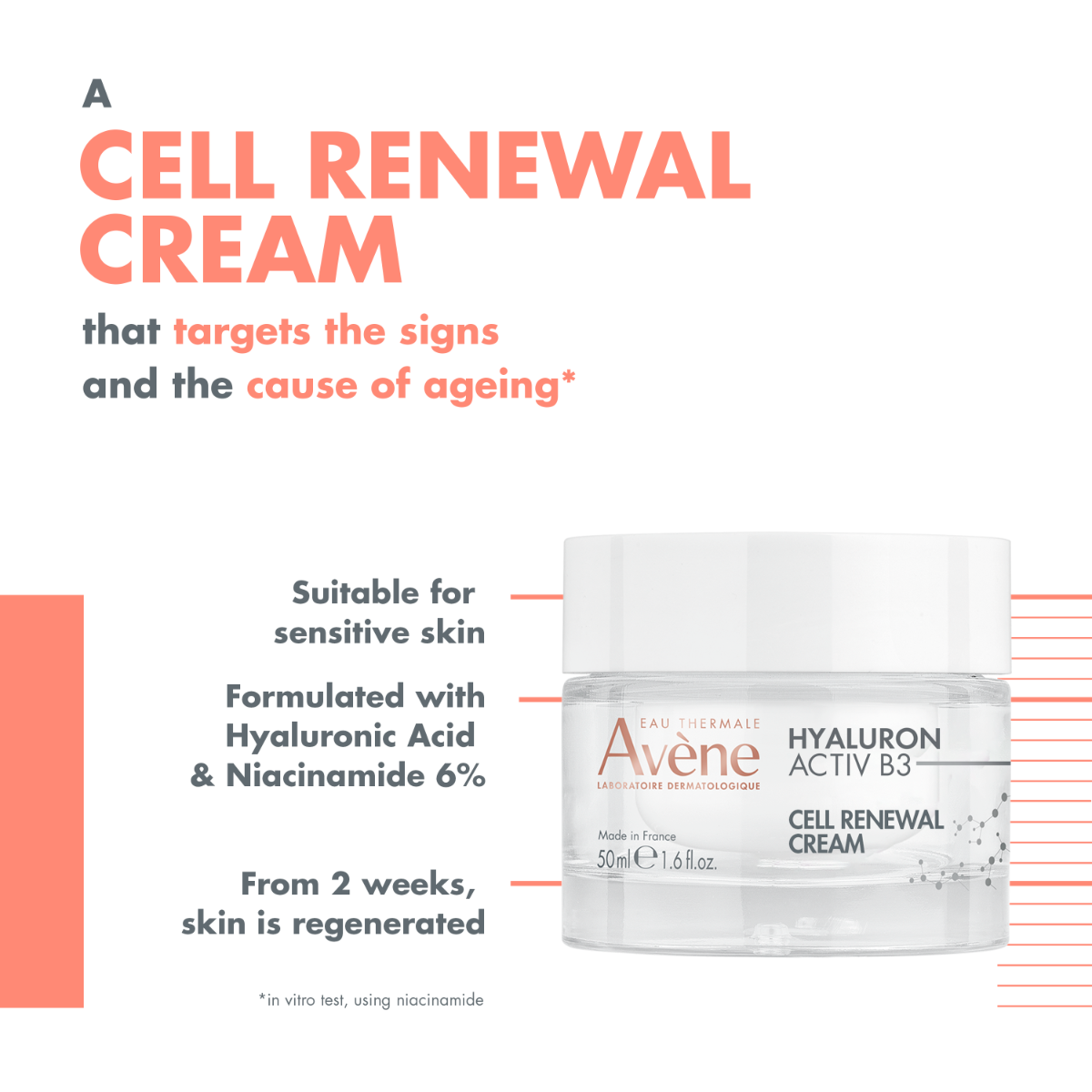 Avene Hyaluron Activ B3 Cell Renewal Cream 50ml