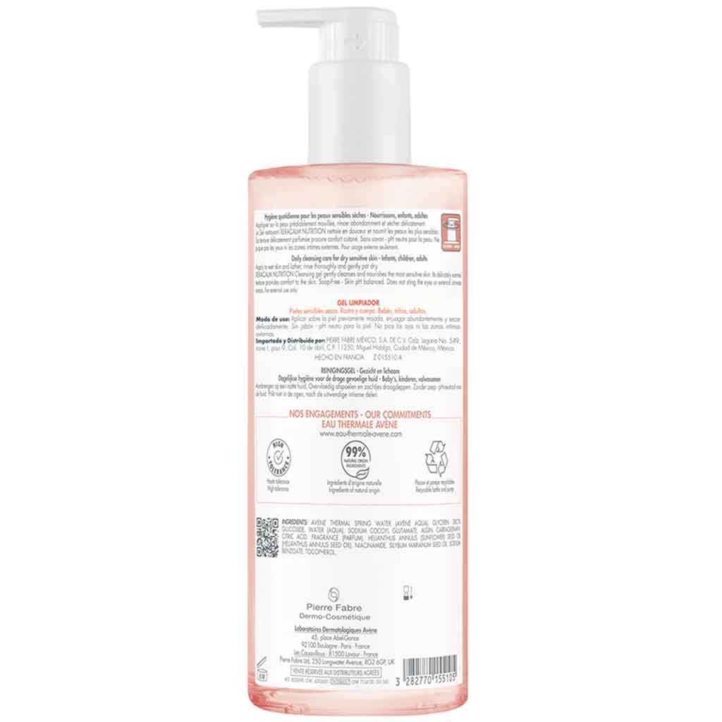 Avene Xeracalm Nutrition Cleansing Gel For Face & Body, 500ml