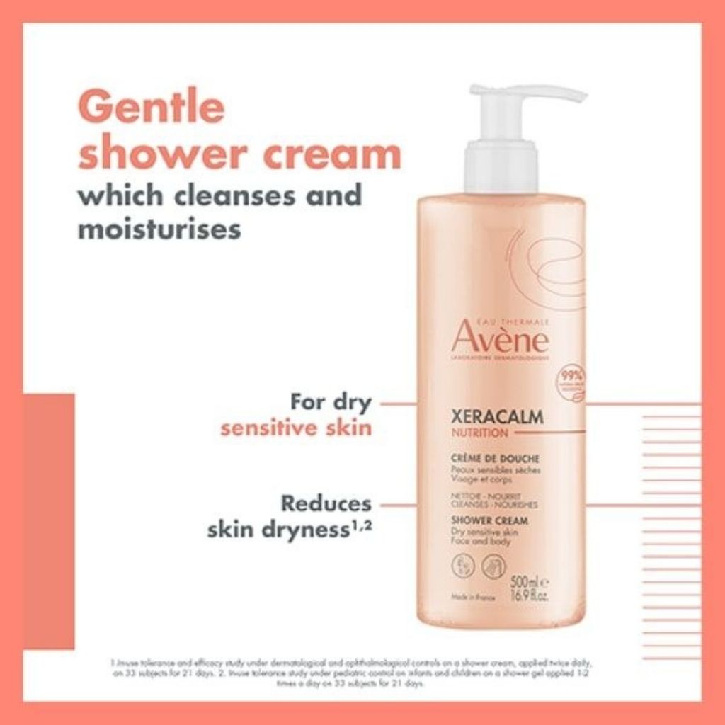 Avene Xeracalm Nutrition Shower Cream For Dry Sensitive Skin 500ml