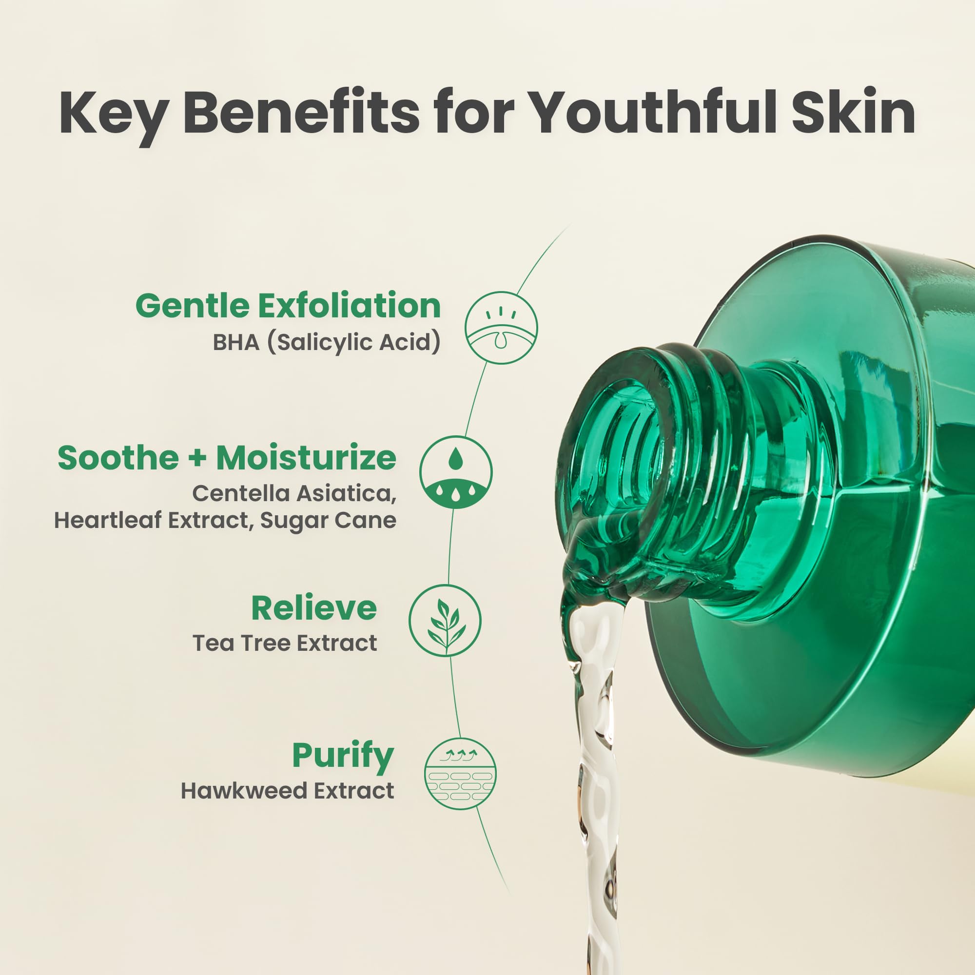 أكسيس-واي تونر علاج يومي منقي - مهدئ، مقاوم لحب الشباب، مصغر للمسام، عناية كورية بالبشرة 200 مل