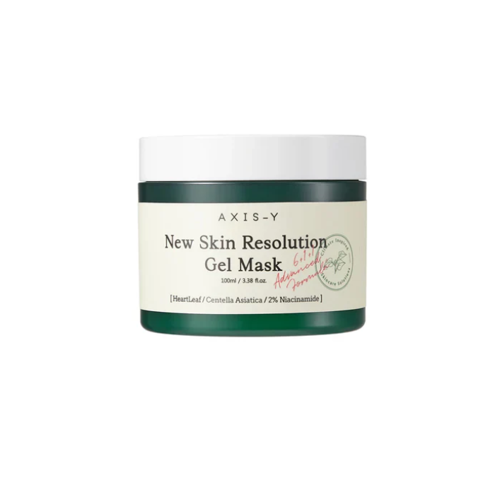 Axis-Y New Skin Resolution Gel Mask – Brightening & Soothing Mask with Heartleaf & Niacinamide for Glowing Skin 100ml