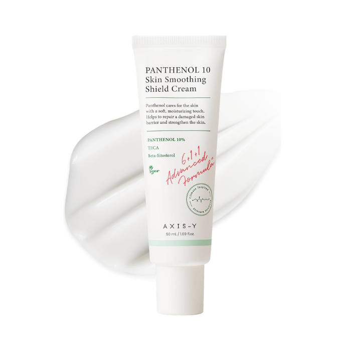Axis-Y Panthenol 10 Skin Smoothing Shield Cream, Soothing Moisturizer for Sensitive, Dry & Irritated Skin, 50ml
