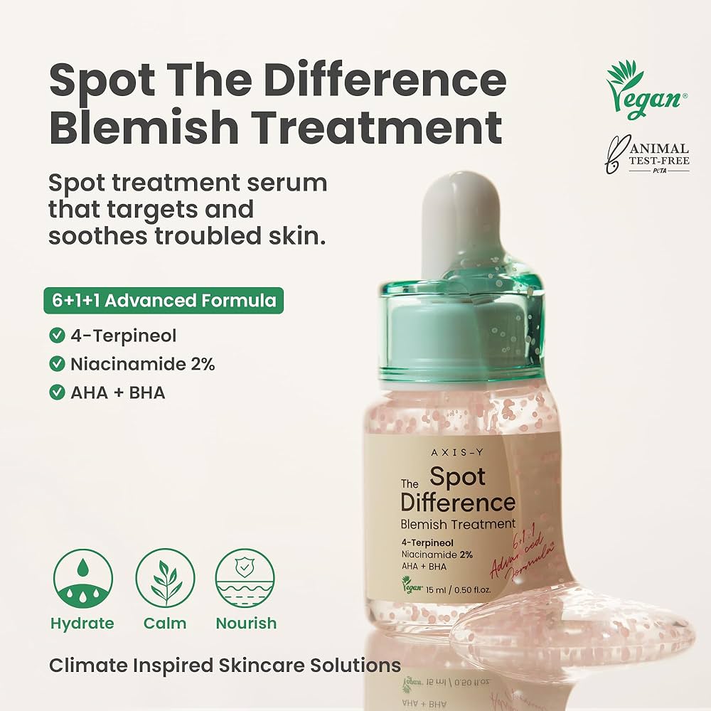 Axis-Y Spot The Difference Blemish Treatment – Targeted Acne Treatment for Sensitive, Oily & Acne-Prone Skin 15ml