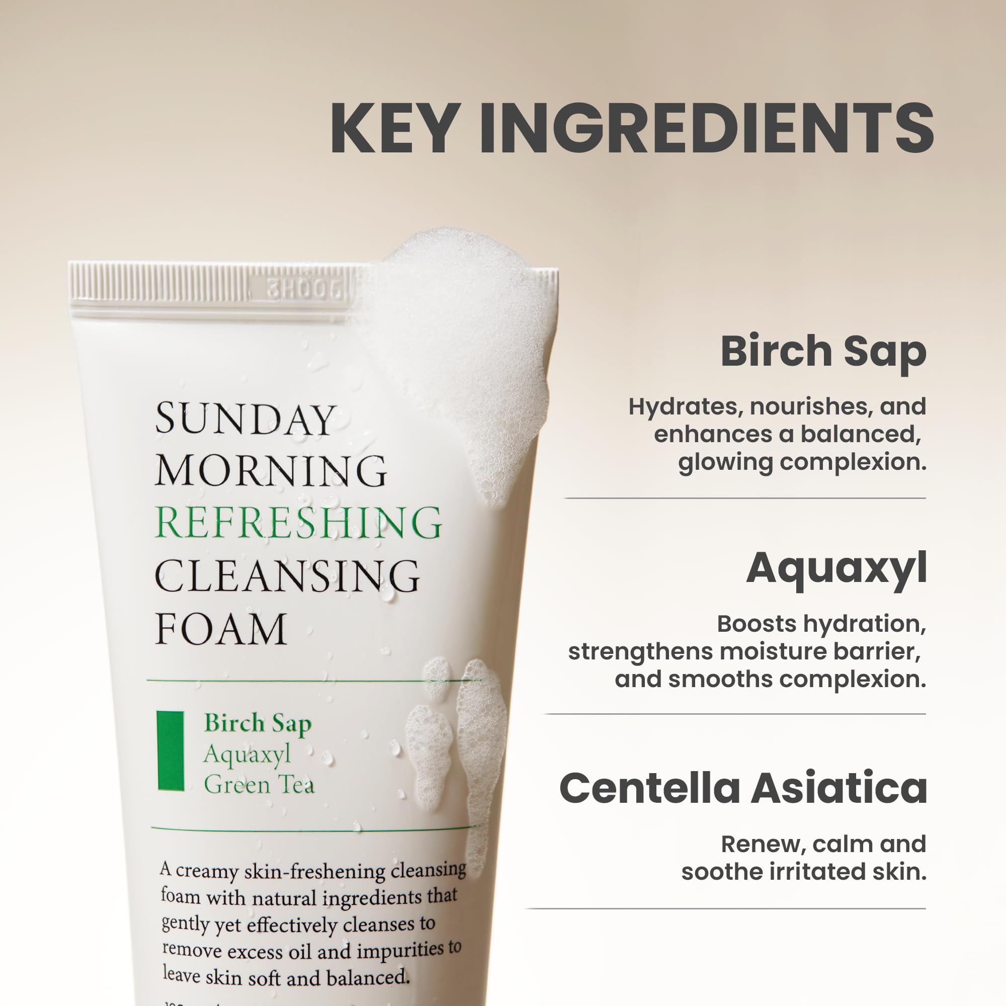 Axis-Y Sunday Morning Refreshing Cleansing Foam – pH-Balanced Face Wash for Sensitive & Oily Skin 120ml