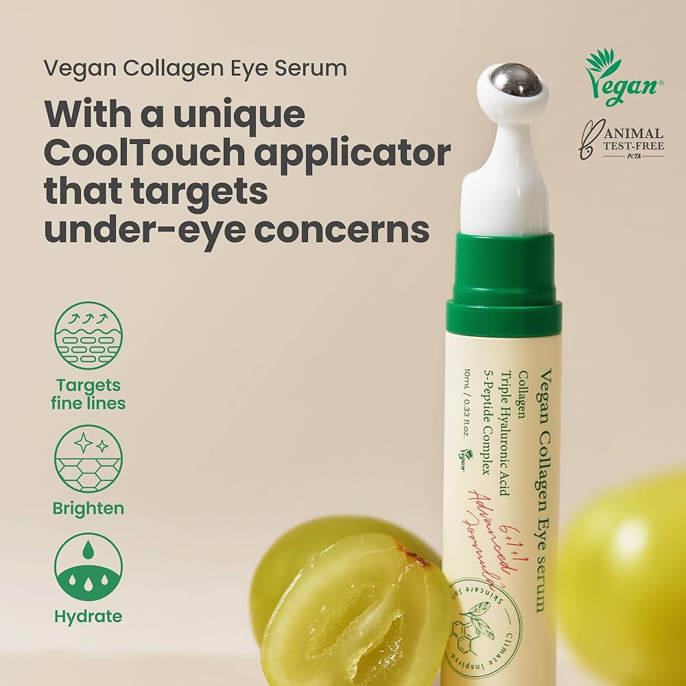 Axis-Y Vegan Collagen Eye Serum – Hydrating & Firming Eye Serum for Dark Circles, Puffiness & Fine Lines 10ml