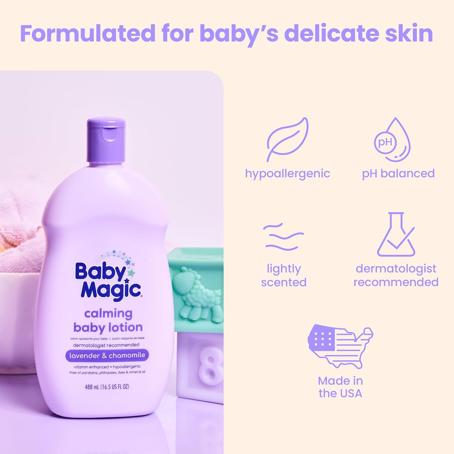 Baby Magic Lavender & Chamomile Calming Lotion 488ml