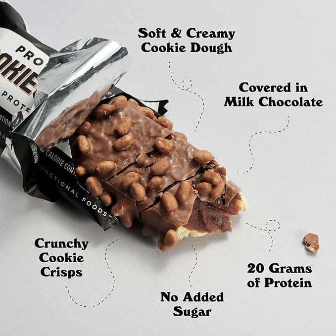Barebells Protein Bar Cookies and Cream 55g, High Protein, No Added Sugar, Pack of 12