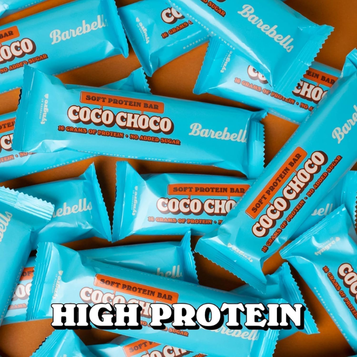 Barebells Soft Protein Bar Coco Choco 55g, 16g Protein, No Added Sugar, Pack of 12