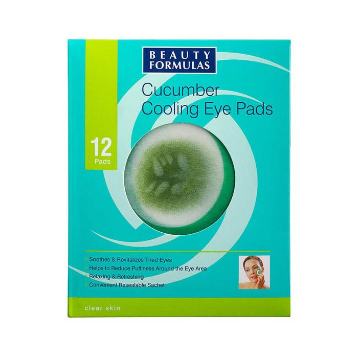 Beauty Formula Clear Skin Cucumber Cooling Eye Pads 12'S