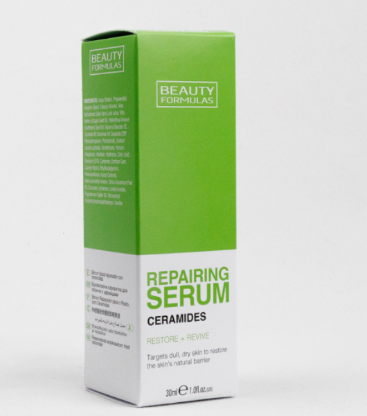 Beauty Formulas Ceramides Repairing Serum with Aloe Vera & Grape Seed Oil, 30ml