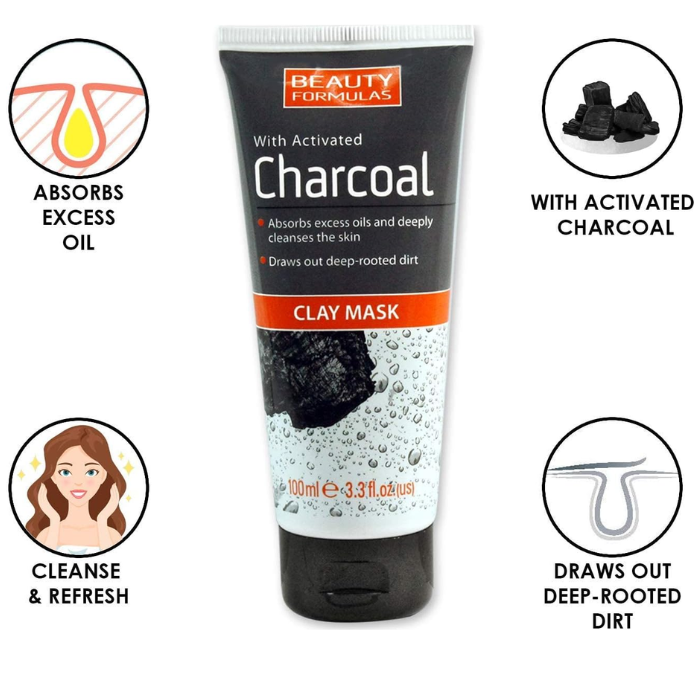 Beauty Formulas Charcoal Clay Mask 100 ml