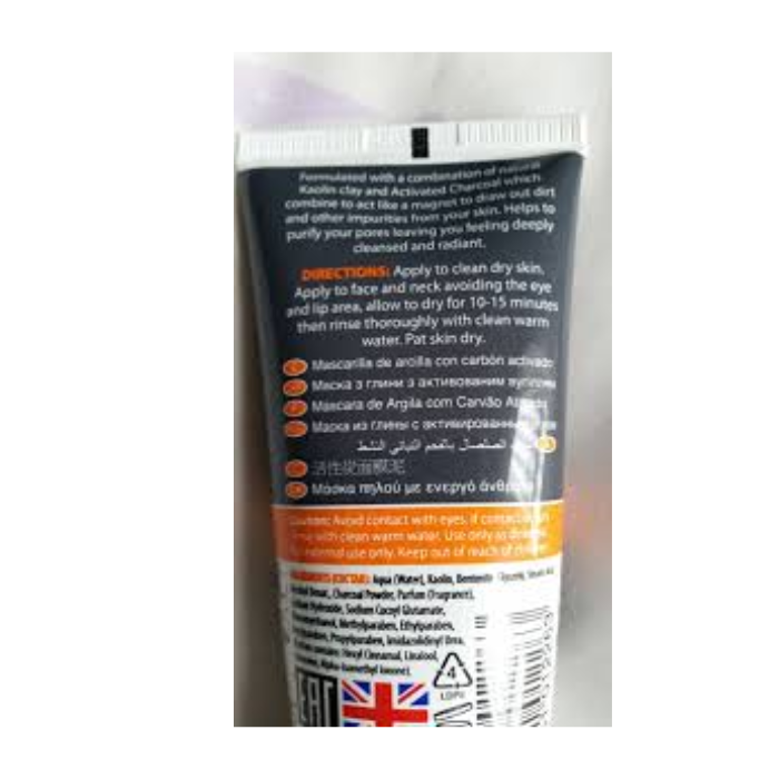 Beauty Formulas Charcoal Clay Mask 100 ml