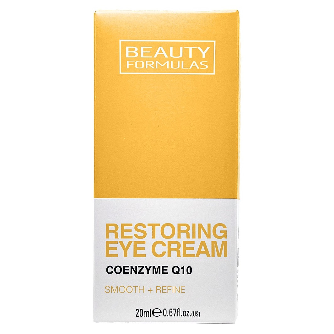 Beauty Formulas Coenzyme Q10 Restoring Eye Cream, Anti-Aging with Green Tea & Coffee Oil for Smoother Eyes - 20ml