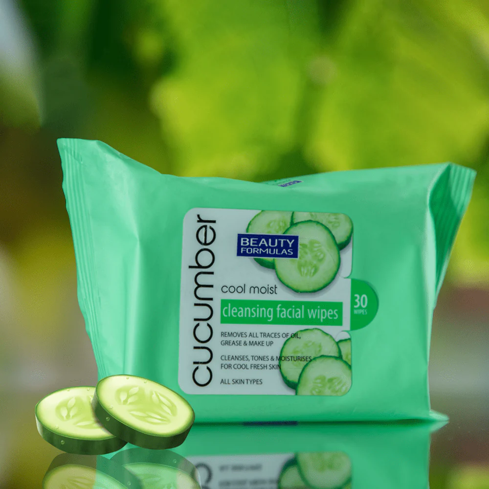 Beauty Formulas Cucumber Extract Facial Wipes 30's