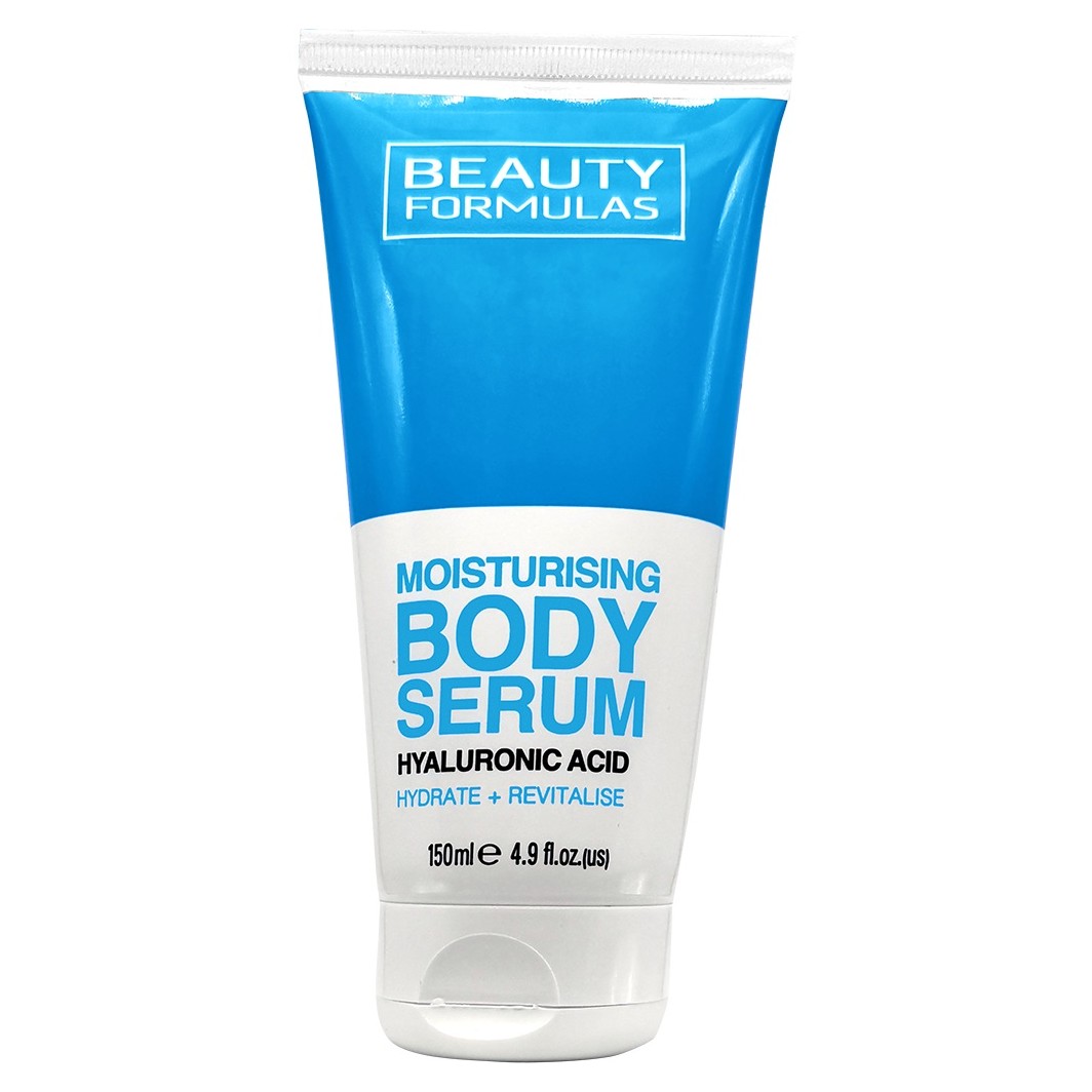 Beauty Formulas Moisturizing Body Serum, Hyaluronic Acid + Green Tea & Cocoa Butter for Deep Hydration & Smooth Skin - 150ml
