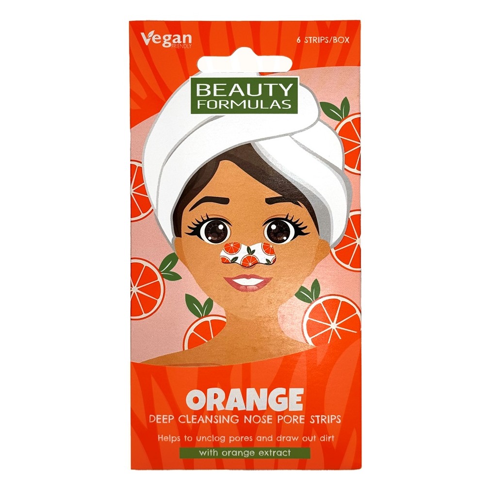 Beauty Formulas Nose Pore Deep Cleansing Blackhead Remover with Witch Hazel & Orange Extract - 6 Strips