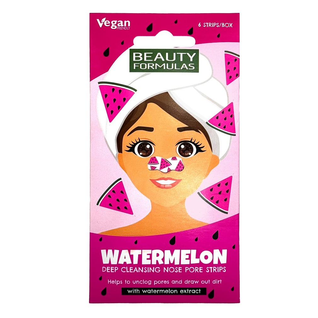 Beauty Formulas Nose Pore Deep Cleansing Blackhead Remover with Witch Hazel & Watermelon Extract – 6 Strips