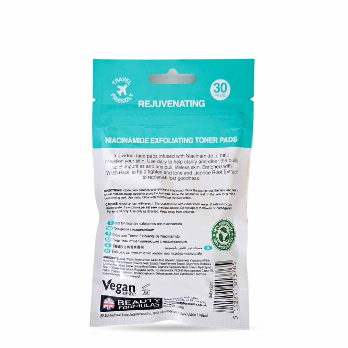 Beauty Formulas Rejuvenating Exfoliating Pads 30s
