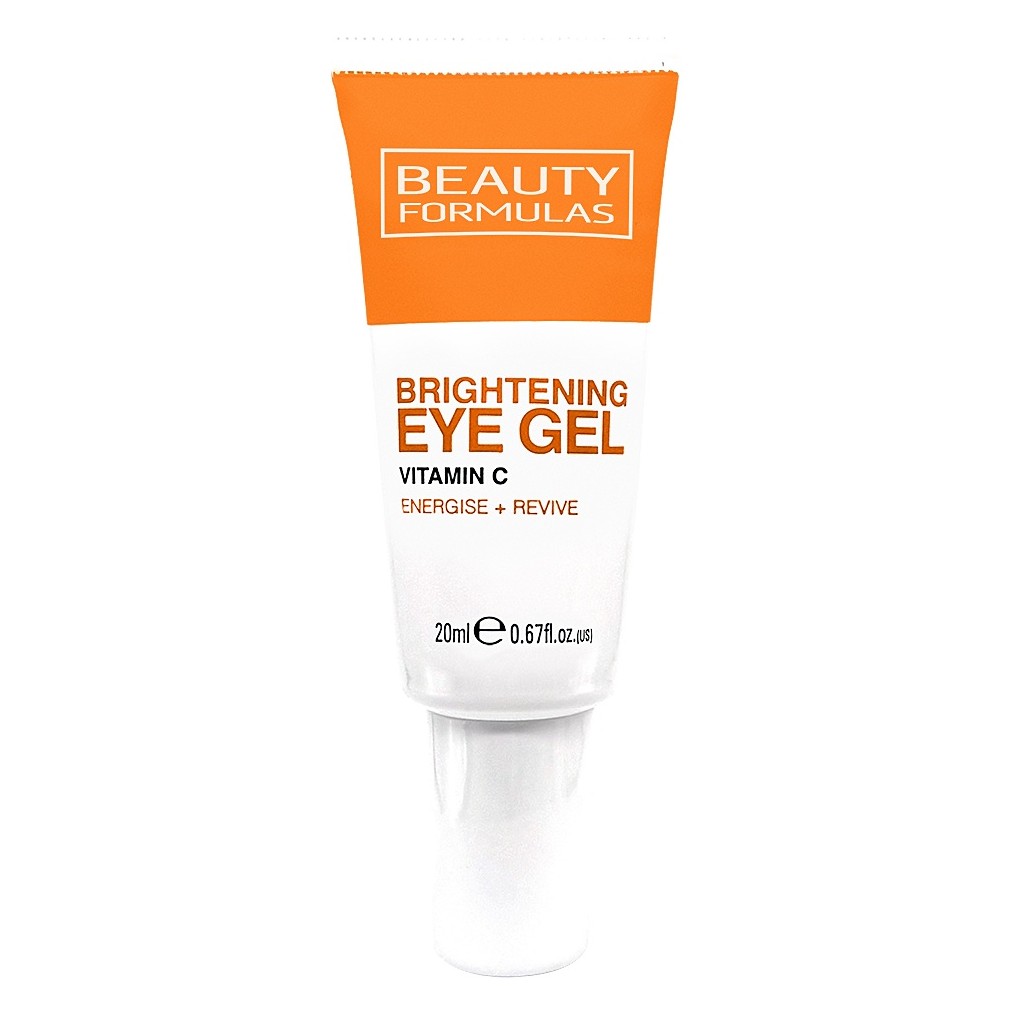 Beauty Formulas Brightening Eye Gel, Vitamin C, Aloe Vera & Spirulina for Revitalized, Energized Eyes - 20ml