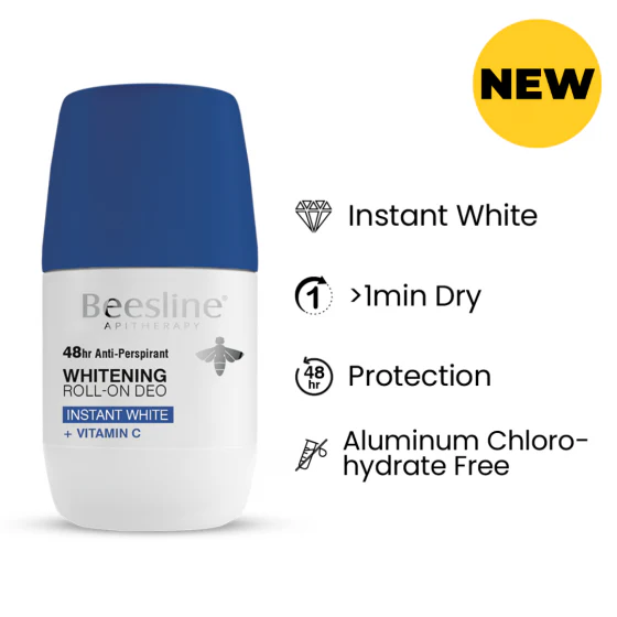 Beesline Whitening Roll-On Deo Instant White +Vitc 50ml