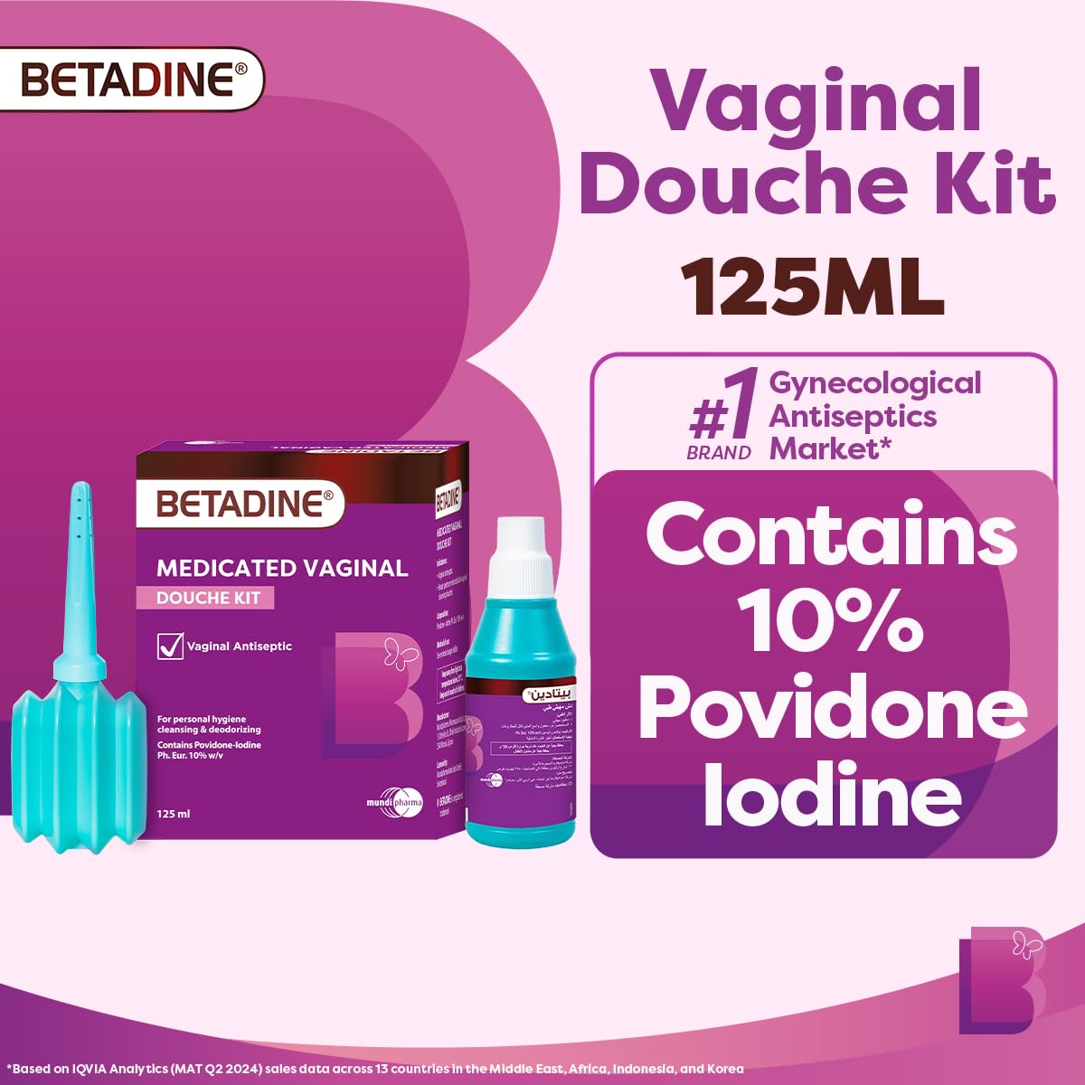 Betadine Medicated Vaginal Douche Kit 250 ml