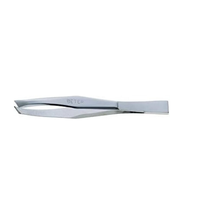 Beter Chrom Gilded Slanted Pointed Tweezers 7.4cm