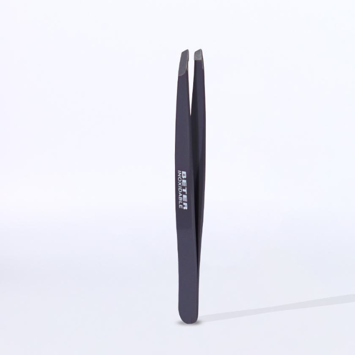 Beter Chrom Gilded Slanted Pointed Tweezers 7.4cm