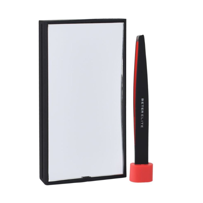 Beter Elite Rectangular Mirror X10 With Tweezers