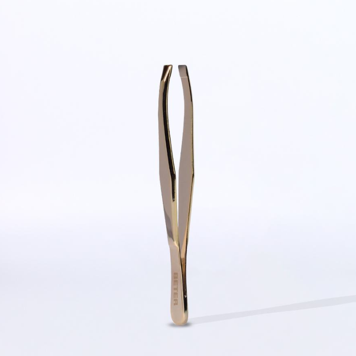 Beter Gilded Straight Point Tweezer - 7 5cm
