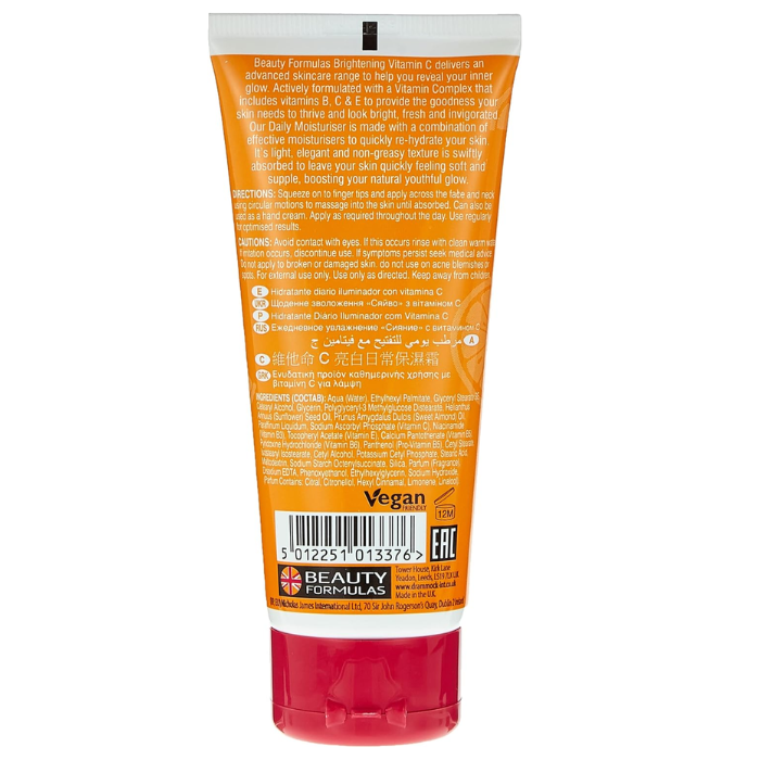 Beauty Formulas Brightening Vitamin C Daily Moisturiser 100ml