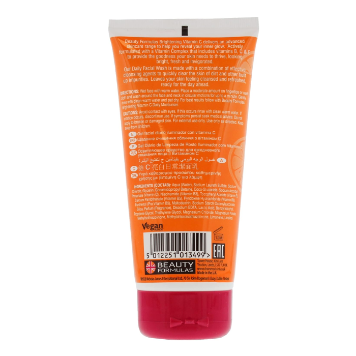 Beauty Formulas Brightening Vitamin C Facial Wash 150ml