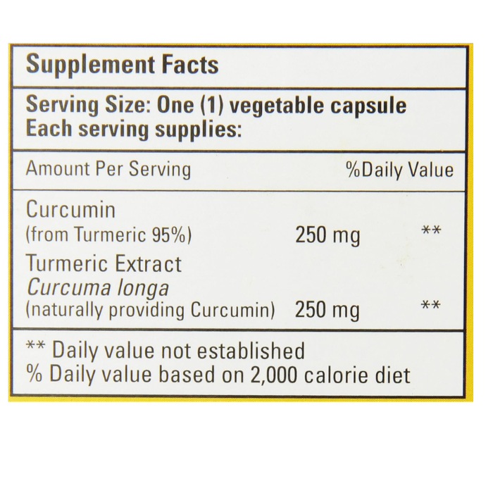 Bio Nutrition Curcumin 500mg 50 Capsules