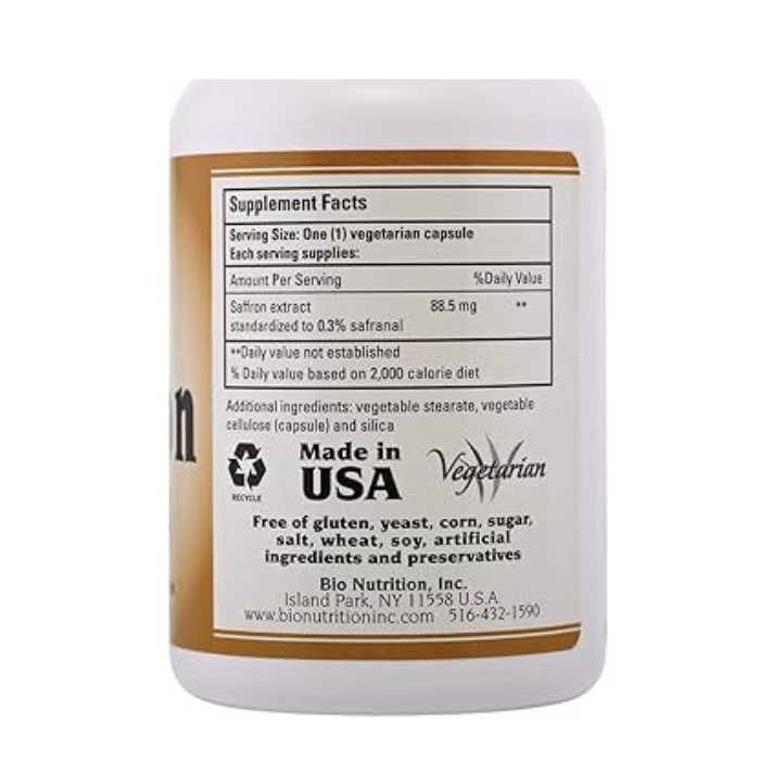 Bio Nutrition Saffron Extract 50 Capsules