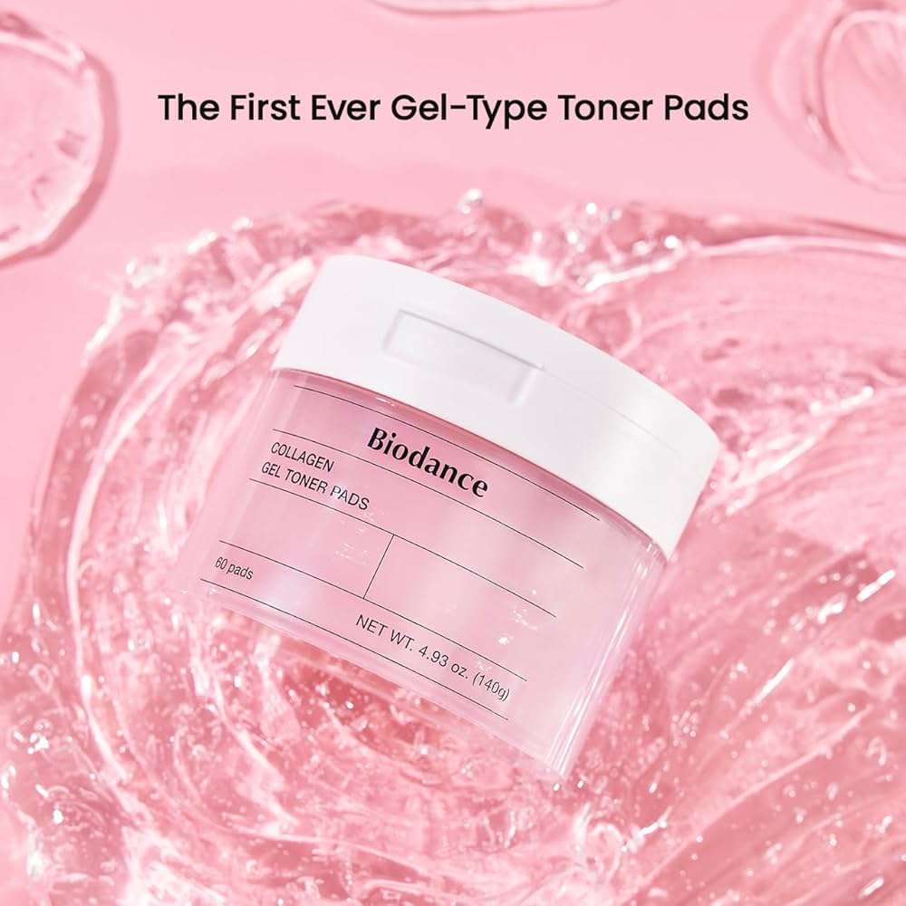 Biodance Collagen Gel Toner, Pore Refining, Elasticity Boost and Hydrating Pads, 60s