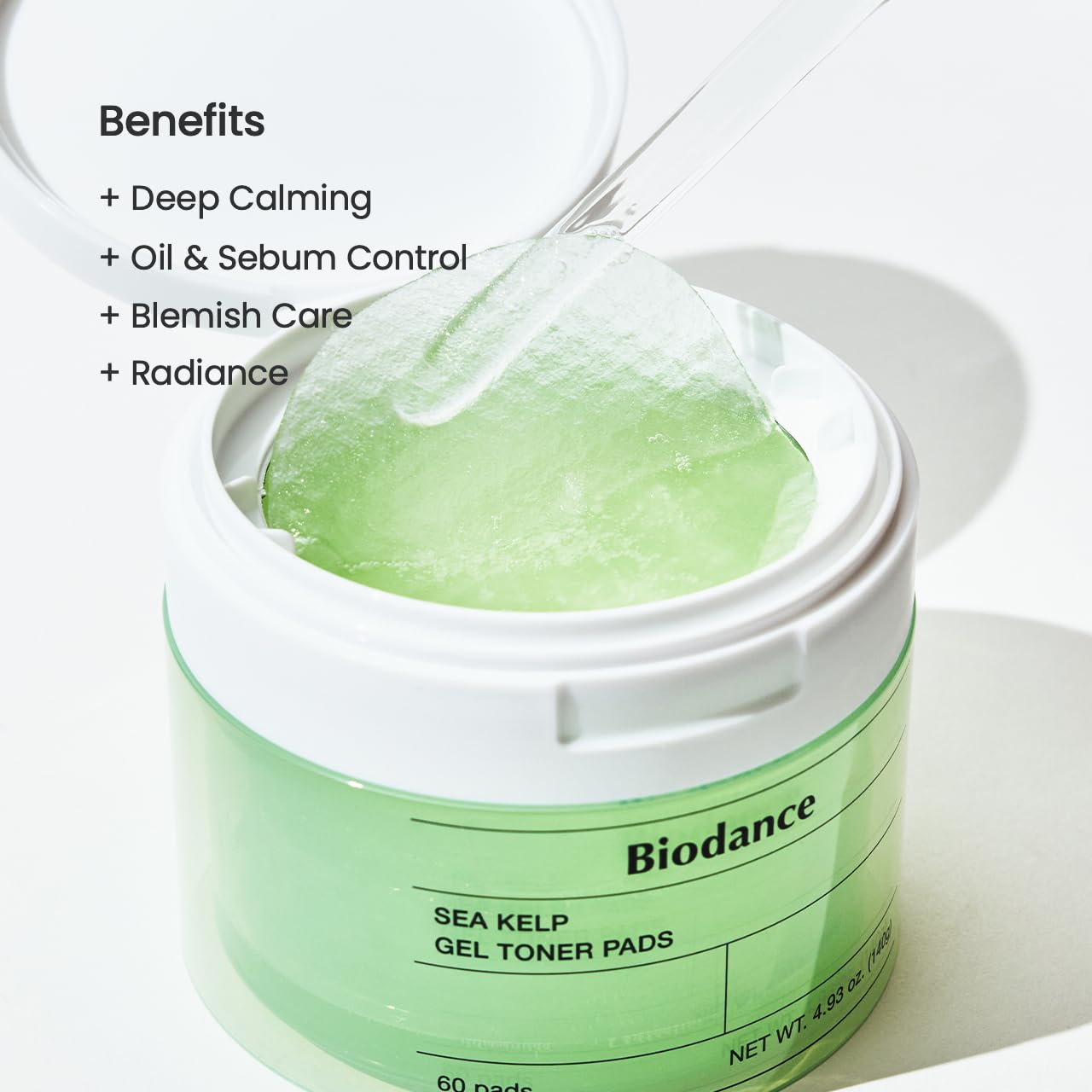 Biodance Sea Kelp Gel Toner Pads, Calming, Oil Control and pH Balancing Care, 60s
