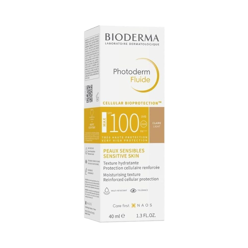 Bioderma Photoderm Max Fluid (SPF 100) – Ultra-Light Sunscreen for Sensitive Skin & Extreme Sun Protection, 40ml