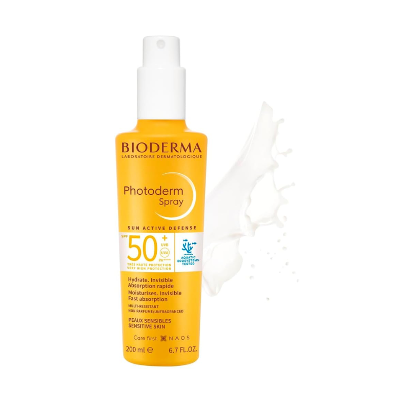 Bioderma Photoderm Spray (SPF 50+) Broad-Spectrum Sun Protection for Sensitive Skin, 200ml