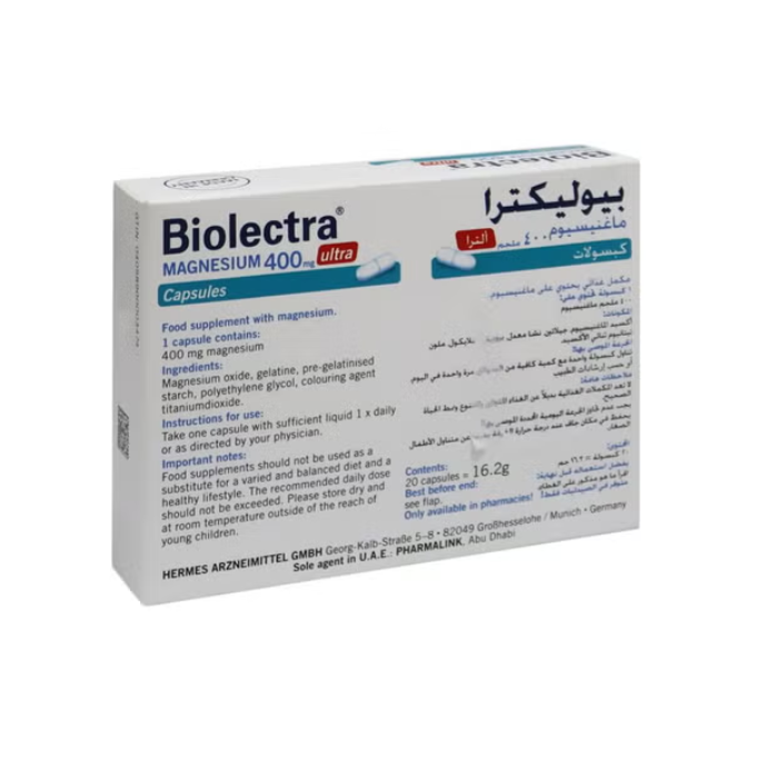 Hermes Bioelectra Ultra Magnesium 400MG Cap 20s