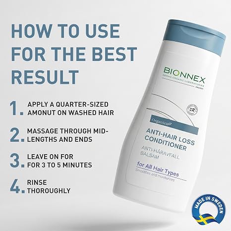 Bionnex Organica Anti-Hair Loss Conditioner, Strengthening Herbal Protein Formula for All Hair Types, 300ml