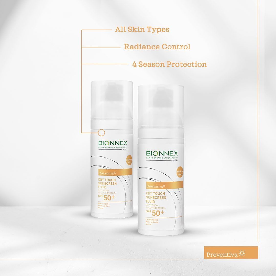 Bionnex Preventiva Sunscreen (SPF 50+) Dry Touch Fluid, Matte Finish, Oil-Free Protection, 50 ml