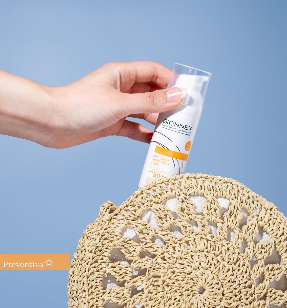 Bionnex Preventiva Sunscreen (SPF 50+) Dry Touch Fluid, Matte Finish, Oil-Free Protection, 50 ml