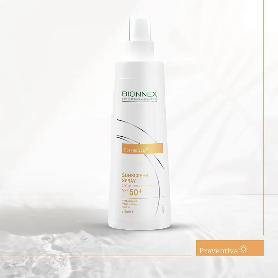 Bionnex Preventiva Sunscreen (SPF50+) High Protection, Hydrating, Non-Sticky Sun Spray, 200ml
