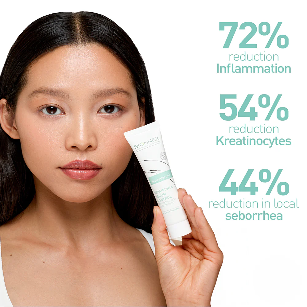Bionnex Rensaderm Repairing & Sebum Control Cream, Oil Control and Barrier Repair for Acne-Prone Skin, 30ml