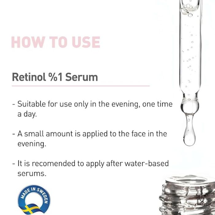 Bionnex The Nordea Retinol 1%, Anti-Aging Face Serum for Wrinkles, Fine Lines and Uneven Texture, 30ml