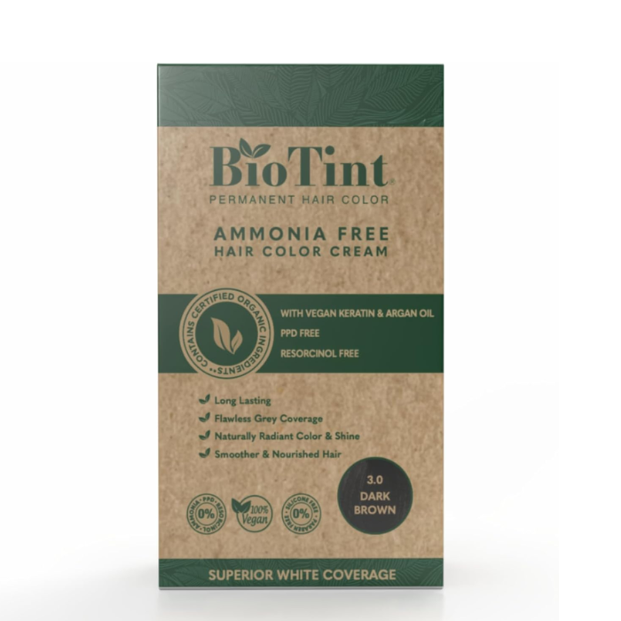 Biotint Permanent Hair Color 3.0 Dark Brown 1s